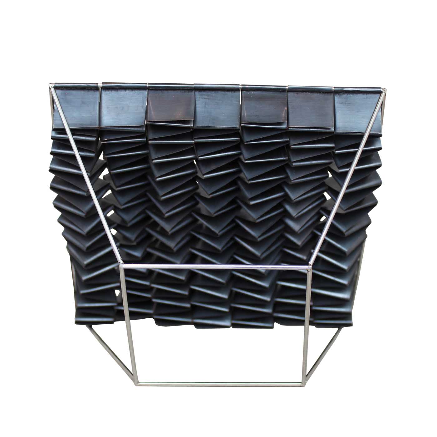 Fluid Form Constructed in Oxidised Copper and Steel